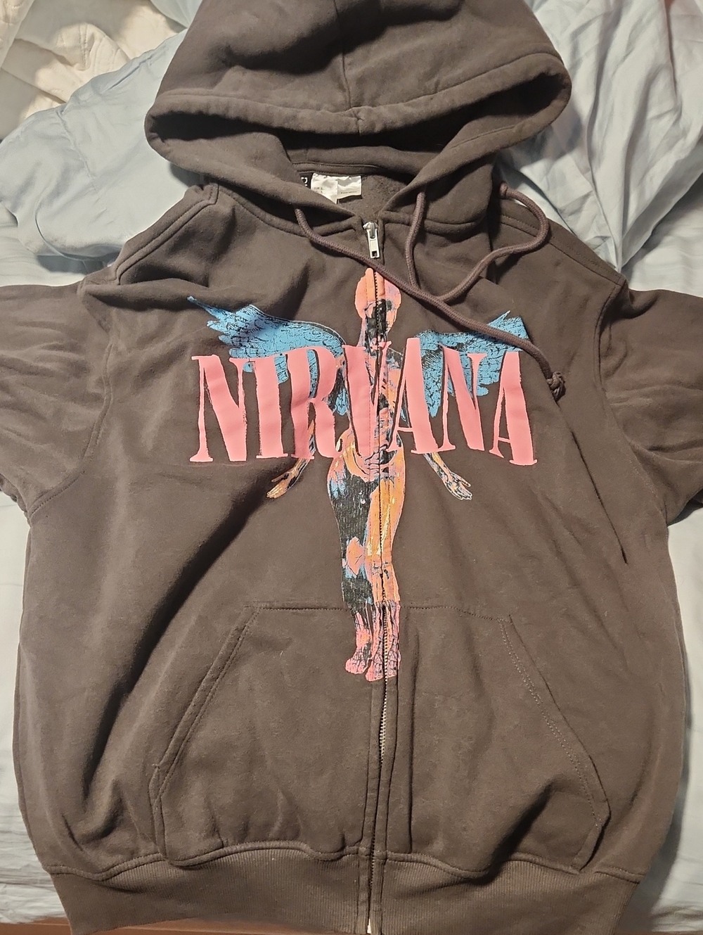 Grey Nirvana Zipup Size Small H&M